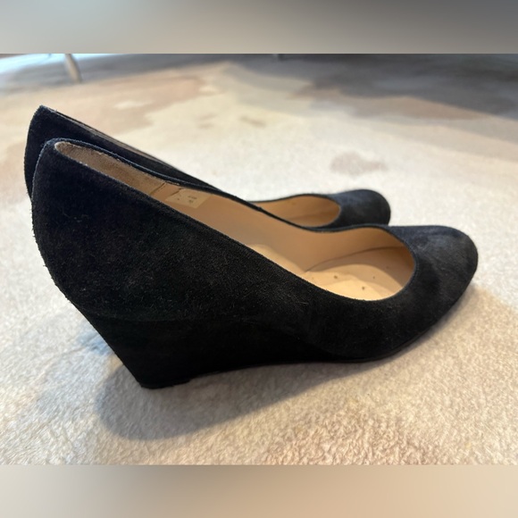 LK Bennett London Bayleen Black Suede Wedge Heels 39 - Picture 7 of 10